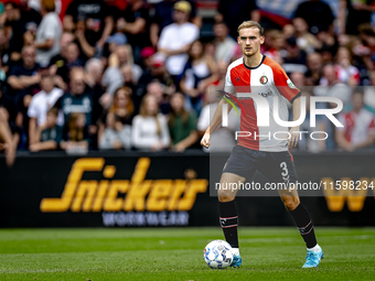 Feyenoord Rotterdam defender Thomas Beelen plays during the match between Feyenoord and NAC at Stadium De Kuip for the Dutch Eredivisie seas...