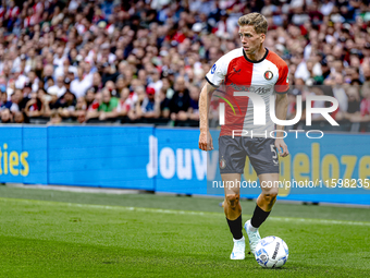 Feyenoord Rotterdam defender Gijs Smal during the match between Feyenoord and NAC at Stadium De Kuip for the Dutch Eredivisie season 2024-20...