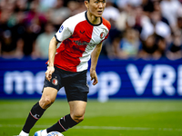 Feyenoord Rotterdam midfielder Inbeom Hwang plays during the match between Feyenoord and NAC at Stadium De Kuip for the Dutch Eredivisie sea...