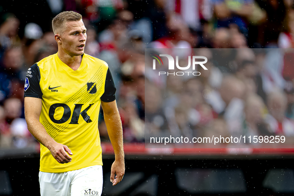 NAC Breda defender Boy Kemper during the match between Feyenoord and NAC at Stadium De Kuip for the Dutch Eredivisie season 2024-2025 in Rot...