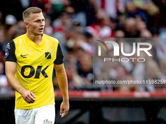 NAC Breda defender Boy Kemper during the match between Feyenoord and NAC at Stadium De Kuip for the Dutch Eredivisie season 2024-2025 in Rot...