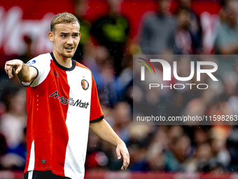 Feyenoord Rotterdam defender Thomas Beelen plays during the match between Feyenoord and NAC at Stadium De Kuip for the Dutch Eredivisie seas...