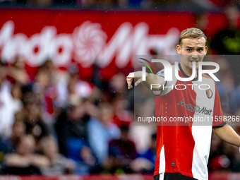 Feyenoord Rotterdam defender Thomas Beelen plays during the match between Feyenoord and NAC at Stadium De Kuip for the Dutch Eredivisie seas...