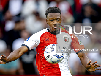 Feyenoord Rotterdam midfielder Antoni Milambo plays during the match between Feyenoord and NAC at Stadium De Kuip for the Dutch Eredivisie s...