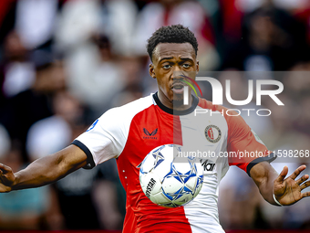 Feyenoord Rotterdam midfielder Antoni Milambo plays during the match between Feyenoord and NAC at Stadium De Kuip for the Dutch Eredivisie s...