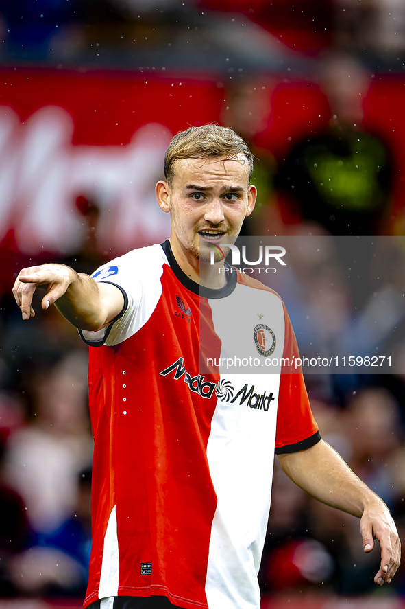 Feyenoord Rotterdam defender Thomas Beelen plays during the match between Feyenoord and NAC at Stadium De Kuip for the Dutch Eredivisie seas...