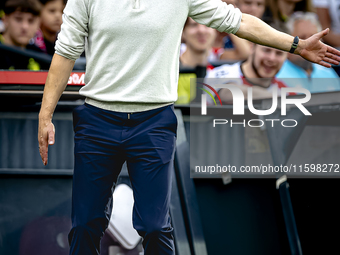 Feyenoord Rotterdam trainer Brian Priske during the match Feyenoord vs. NAC at the Stadium De Kuip for the Dutch Eredivisie season 2024-2025...