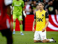 NAC Breda player Elias Mar Omarsson plays during the match between Feyenoord and NAC at Stadium De Kuip for the Dutch Eredivisie season 2024...