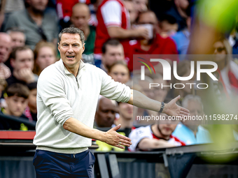 Feyenoord Rotterdam trainer Brian Priske during the match Feyenoord vs. NAC at the Stadium De Kuip for the Dutch Eredivisie season 2024-2025...