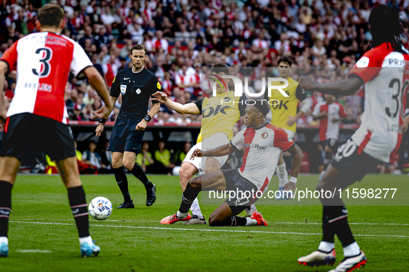 NAC Breda player, Feyenoord Rotterdam midfielder Antoni Milambo, during the match Feyenoord vs. NAC at Stadium De Kuip for the Dutch Eredivi...