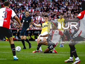 NAC Breda player, Feyenoord Rotterdam midfielder Antoni Milambo, during the match Feyenoord vs. NAC at Stadium De Kuip for the Dutch Eredivi...