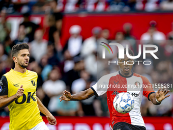 Feyenoord Rotterdam midfielder Antoni Milambo plays during the match between Feyenoord and NAC at Stadium De Kuip for the Dutch Eredivisie s...