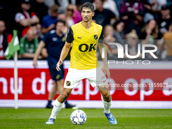 NAC Breda defender Leo Greiml during the match between Feyenoord and NAC at Stadium De Kuip for the Dutch Eredivisie season 2024-2025 in Rot...