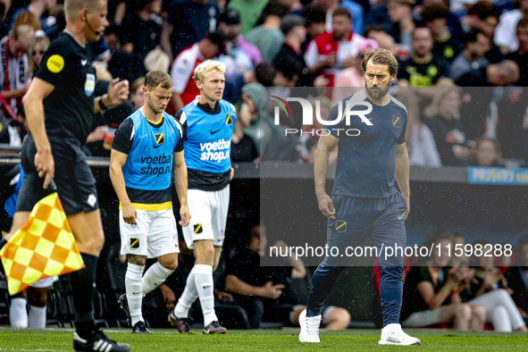 NAC assistant trainer Tomasz Kaczmarek during the match between Feyenoord and NAC at Stadium De Kuip for the Dutch Eredivisie season 2024-20...