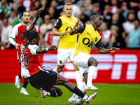 Feyenoord Rotterdam defender Jordan Lotomba and NAC Breda forward Sana Fernandes during the match Feyenoord vs. NAC at Stadium De Kuip for t...