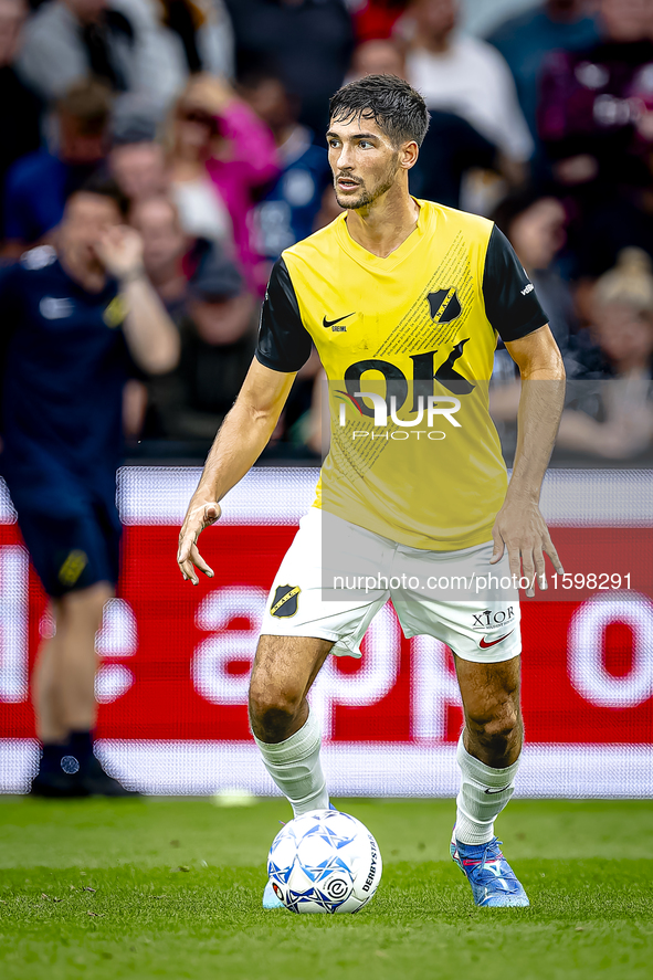 NAC Breda defender Leo Greiml during the match between Feyenoord and NAC at Stadium De Kuip for the Dutch Eredivisie season 2024-2025 in Rot...