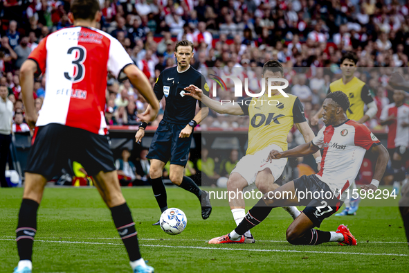 NAC Breda player, Feyenoord Rotterdam midfielder Antoni Milambo, during the match Feyenoord vs. NAC at Stadium De Kuip for the Dutch Eredivi...