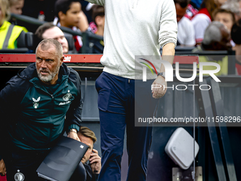 Feyenoord Rotterdam trainer Brian Priske during the match Feyenoord vs. NAC at the Stadium De Kuip for the Dutch Eredivisie season 2024-2025...