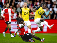 Feyenoord Rotterdam defender Jordan Lotomba and NAC Breda forward Sana Fernandes during the match Feyenoord vs. NAC at Stadium De Kuip for t...