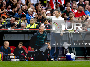 Feyenoord Rotterdam trainer Brian Priske during the match Feyenoord vs. NAC at the Stadium De Kuip for the Dutch Eredivisie season 2024-2025...