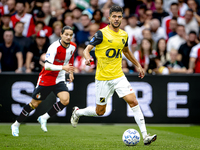 NAC Breda defender Fredrik Oldrup Jensen plays during the match between Feyenoord and NAC at Stadium De Kuip for the Dutch Eredivisie season...