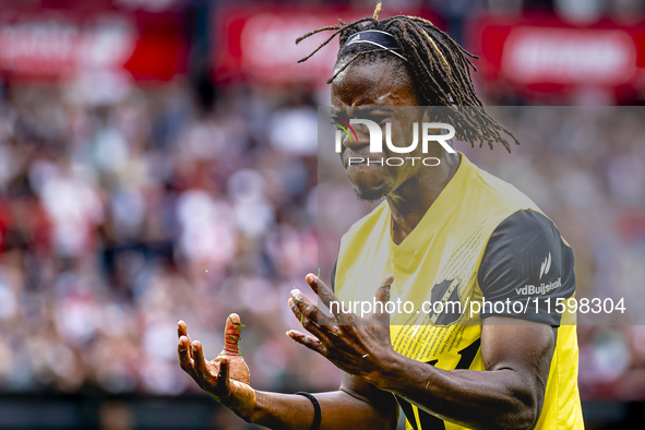 NAC Breda forward Sana Fernandes during the match between Feyenoord and NAC at Stadium De Kuip for the Dutch Eredivisie season 2024-2025 in...