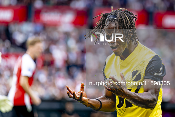 NAC Breda forward Sana Fernandes during the match between Feyenoord and NAC at Stadium De Kuip for the Dutch Eredivisie season 2024-2025 in...