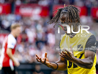 NAC Breda forward Sana Fernandes during the match between Feyenoord and NAC at Stadium De Kuip for the Dutch Eredivisie season 2024-2025 in...