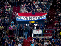 Supporters of Feyenoord Rotterdam during the match Feyenoord vs. NAC at the Stadium De Kuip for the Dutch Eredivisie season 2024-2025 in Rot...