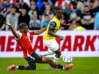 Feyenoord Rotterdam midfielder Antoni Milambo and NAC Breda forward Sana Fernandes during the match between Feyenoord and NAC at Stadium De...