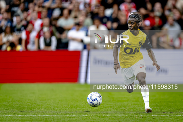 NAC Breda forward Sana Fernandes during the match between Feyenoord and NAC at Stadium De Kuip for the Dutch Eredivisie season 2024-2025 in...