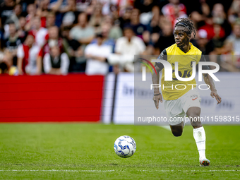 NAC Breda forward Sana Fernandes during the match between Feyenoord and NAC at Stadium De Kuip for the Dutch Eredivisie season 2024-2025 in...