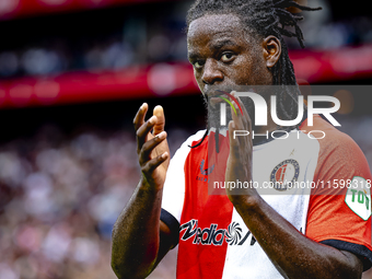 Feyenoord Rotterdam defender Jordan Lotomba during the match Feyenoord vs. NAC at Stadium De Kuip for the Dutch Eredivisie season 2024-2025...