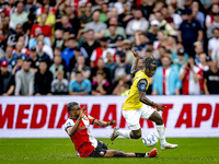 Feyenoord Rotterdam midfielder Antoni Milambo and NAC Breda forward Sana Fernandes during the match between Feyenoord and NAC at Stadium De...