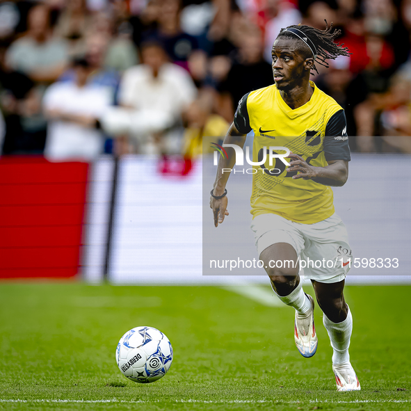 NAC Breda forward Sana Fernandes during the match between Feyenoord and NAC at Stadium De Kuip for the Dutch Eredivisie season 2024-2025 in...