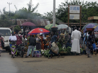 Business activities boom at Akinola Market, Ipetu, along Ife-Ibadan Expressway in Osun State, Nigeria, on September 20, 2024. Many city dwel...