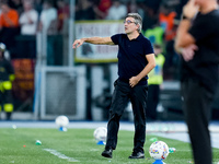 Ivan Juric head coach of AS Roma gestures during the Serie A Enilive match between AS Roma and Udinese Calcio at Stadio Olimpico on Septembe...