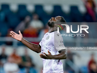 Keinan Davis of Udinese Calcio looks dejected during the Serie A Enilive match between AS Roma and Udinese Calcio at Stadio Olimpico on Sept...