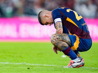 Gianluca Mancini of AS Roma looks dejected during the Serie A Enilive match between AS Roma and Udinese Calcio at Stadio Olimpico on Septemb...