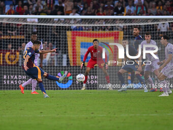 Stephan El Shaarawy of A.S. Roma is in action during the 5th day of the Serie A Championship between A.S. Roma and Udinese Calcio at the Oly...