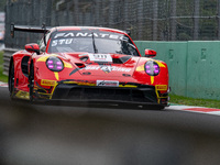 Darren Leung, Toby Sowery, and Jake Dennis of Team Century Motorsport drive a BMW M4 GT3 during qualifying of the Fanatec GT World Challenge...