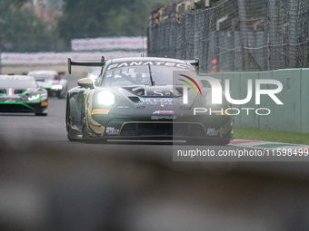 Ayhancan Guven, Kevin Estre, and Dorian Boccolacci of a team on a Schumacher CLRT, Porsche 911 GT3 R (992) during qualifying of Fanatec GT W...