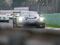 Ayhancan Guven, Kevin Estre, and Dorian Boccolacci of a team on a Schumacher CLRT, Porsche 911 GT3 R (992) during qualifying of Fanatec GT W...