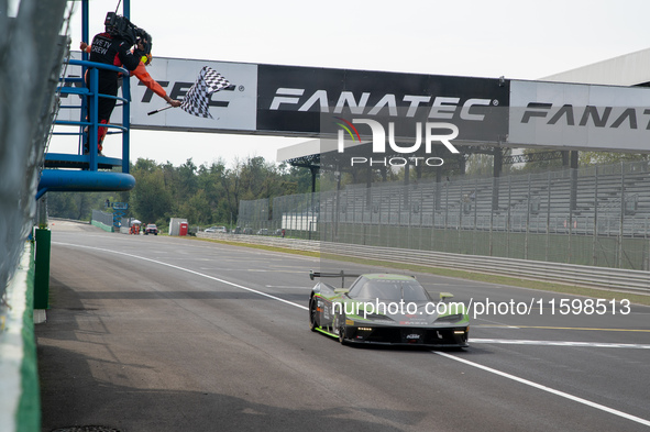 Martin Koch and Reinhard Kofler of the MZR Motorsportzentrum-Ried team on a KTM X-Bow GT2 win the GT2 class at the Fanatec GT World Challeng...