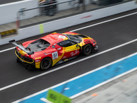 Alessio Rovera, Vincent Abril, and Alessandro Pier Guidi of team AF Corse - Francorchamps Motors drive a Ferrari 296 GT3 during a race of th...