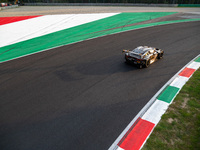 David Pittard, Valentin Hasse-Clot, and Henrique Chaves of the Walkenhorst Motorsport team drive an Aston Martin Vantage AMR GT3 EVO during...