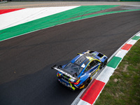 Maxime Martin, Raffaele Marciello, and Valentino Rossi of Team WRT drive a BMW M4 GT3 during a race of the Fanatec GT World Challenge in Mon...