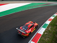 Klaus Bachler, Aliaksandr Malykhin, and Joel Sturm of team Pure Rxcing drive a Porsche 911 GT3 R (992) during a race of the Fanatec GT World...