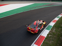 Darren Leung, Toby Sowery, and Jake Dennis of Team Century Motorsport drive a BMW M4 GT3 during a race of the Fanatec GT World Challenge in...