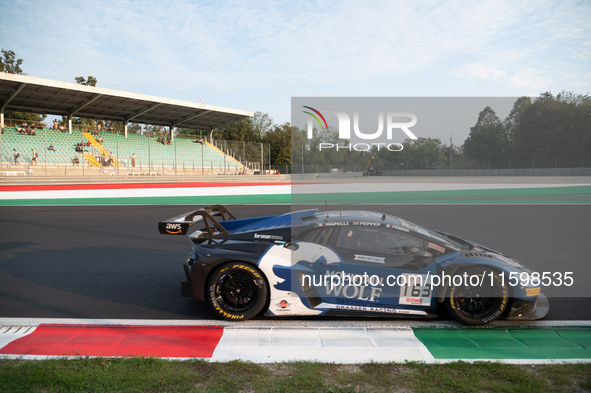 Franck Perera, Marco Mapelli, and Jordan Pepper of the GRT - Grasser Racing Team drive a Lamborghini Huracan GT3 EVO2 during a race of the F...